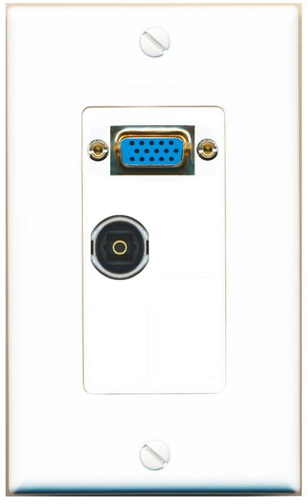 1 TOSLINK Wall Plate [White]