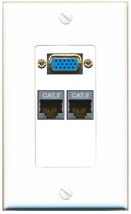 2 CAT7 Wall Plate [White]