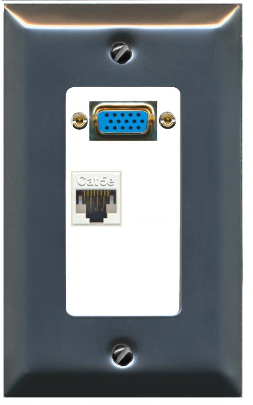 1 CAT5E Wall Plate [White]