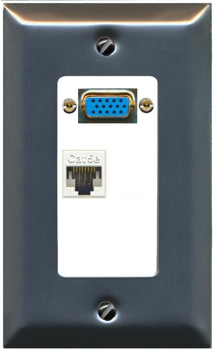 1 CAT5E Wall Plate [White]