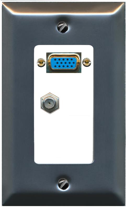 1 COAX Wall Plate [White]