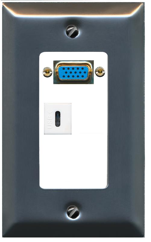 1 USBC Wall Plate [White]
