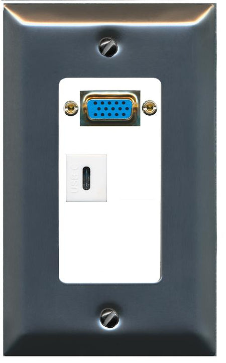 1 USBC Wall Plate [White]