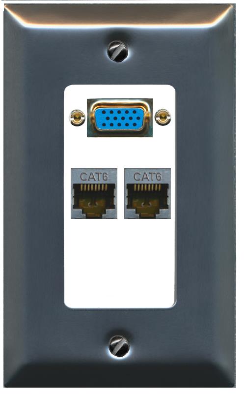 2 CAT6-SHIELDED Wall Plate [White]