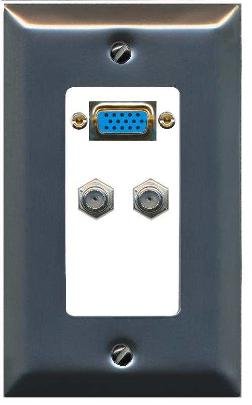 2 COAX Wall Plate [White]