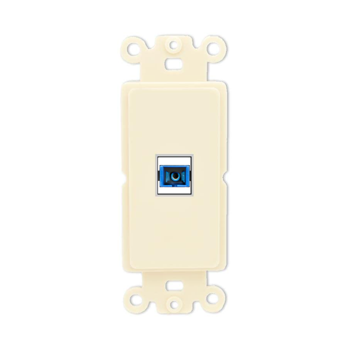 RiteAV Custom Wall Plate 1 Port - Rocker [Light-Almond]