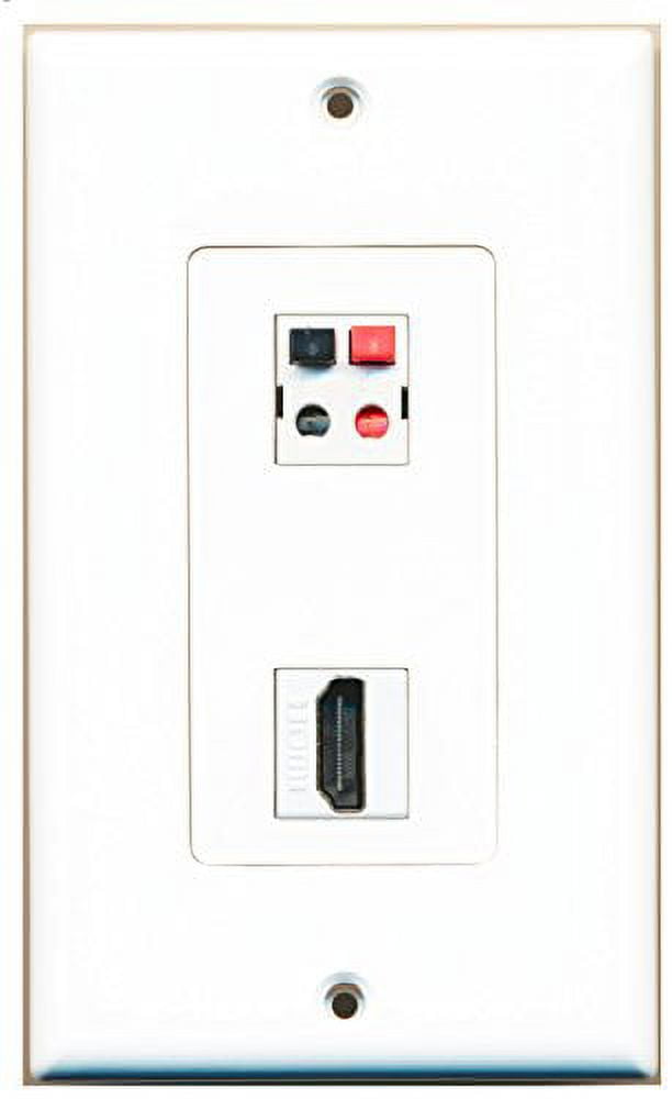 RiteAV - 1 Port HDMI 1 Port Speaker Decorative Wall Plate