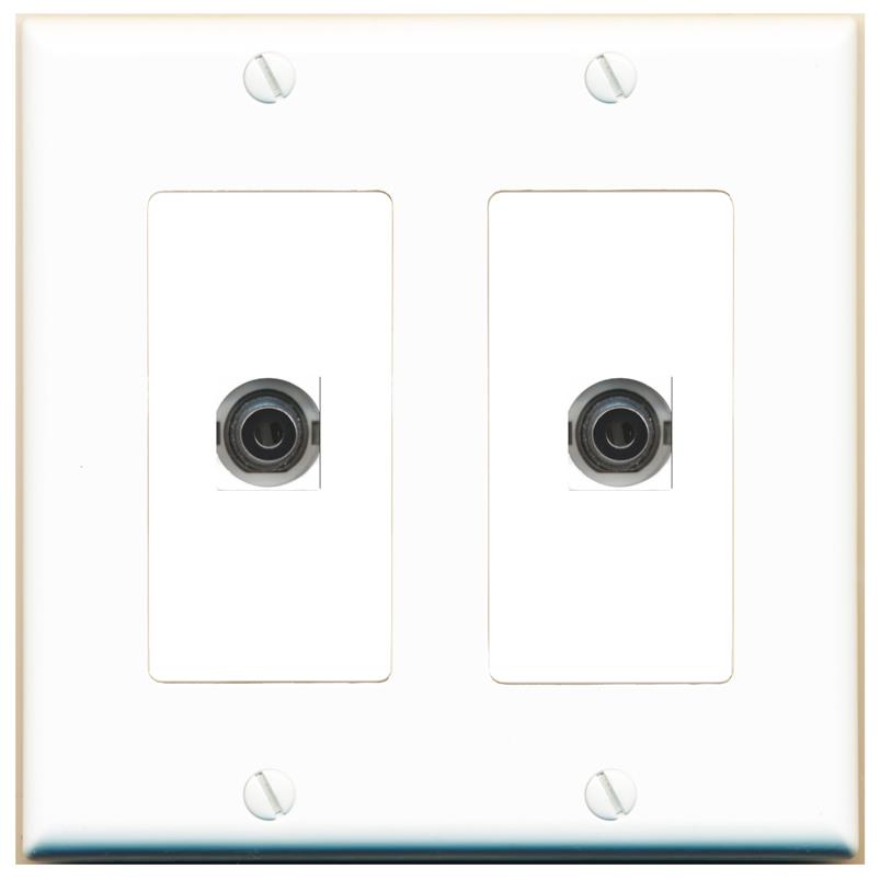 2 3.5mm Wall Plate [White]