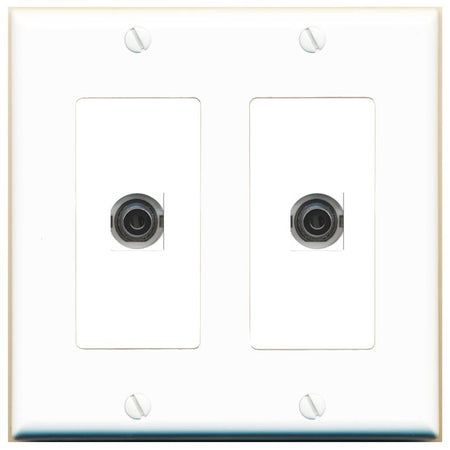 2 3.5mm Wall Plate [White]