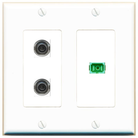 2 3.5mm SC-APC-SX Wall Plate [White]