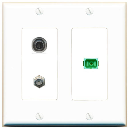 3.5mm COAX SC-APC-SX Wall Plate [White]