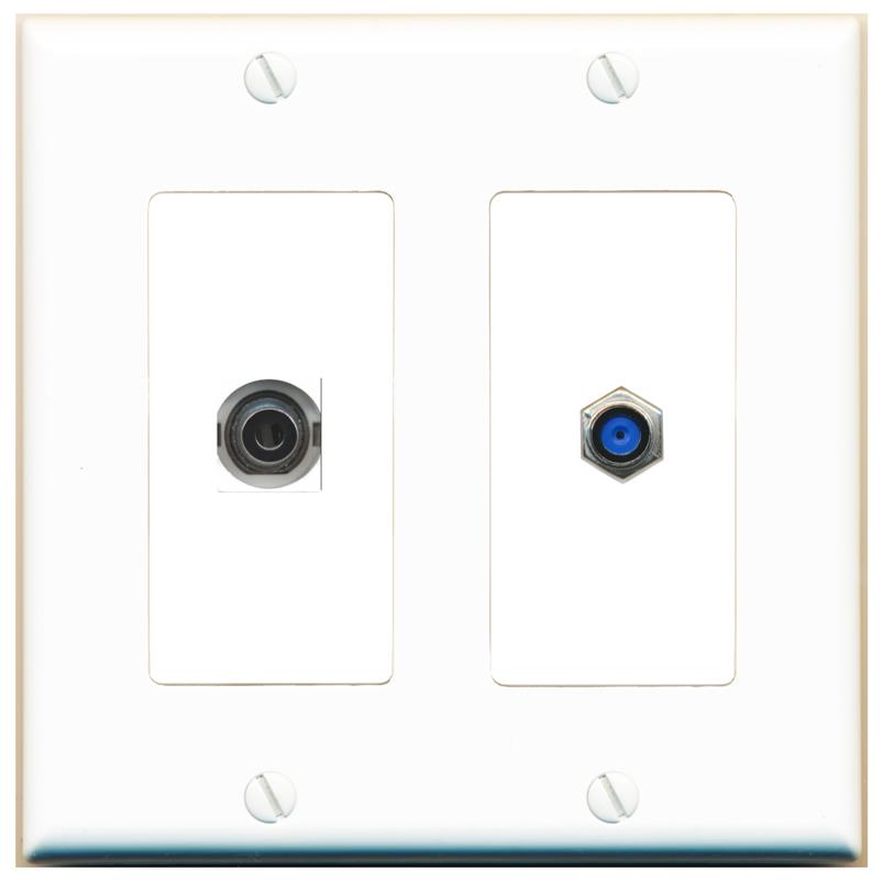 3.5mm F81 Wall Plate [White]