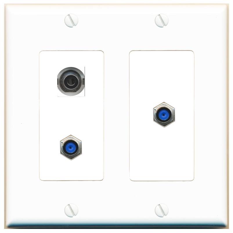 3.5mm 2 F81 Wall Plate [White]