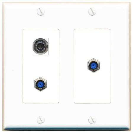 3.5mm 2 F81 Wall Plate [White]