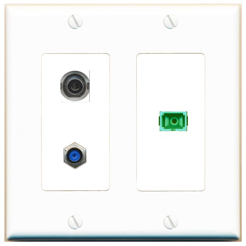3.5mm F81 SC-APC-SX Wall Plate [White]