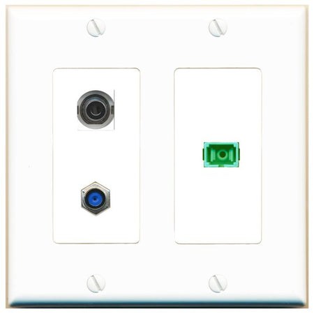 3.5mm F81 SC-APC-SX Wall Plate [White]