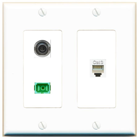 3.5mm PHONE SC-APC-SX Wall Plate [White]