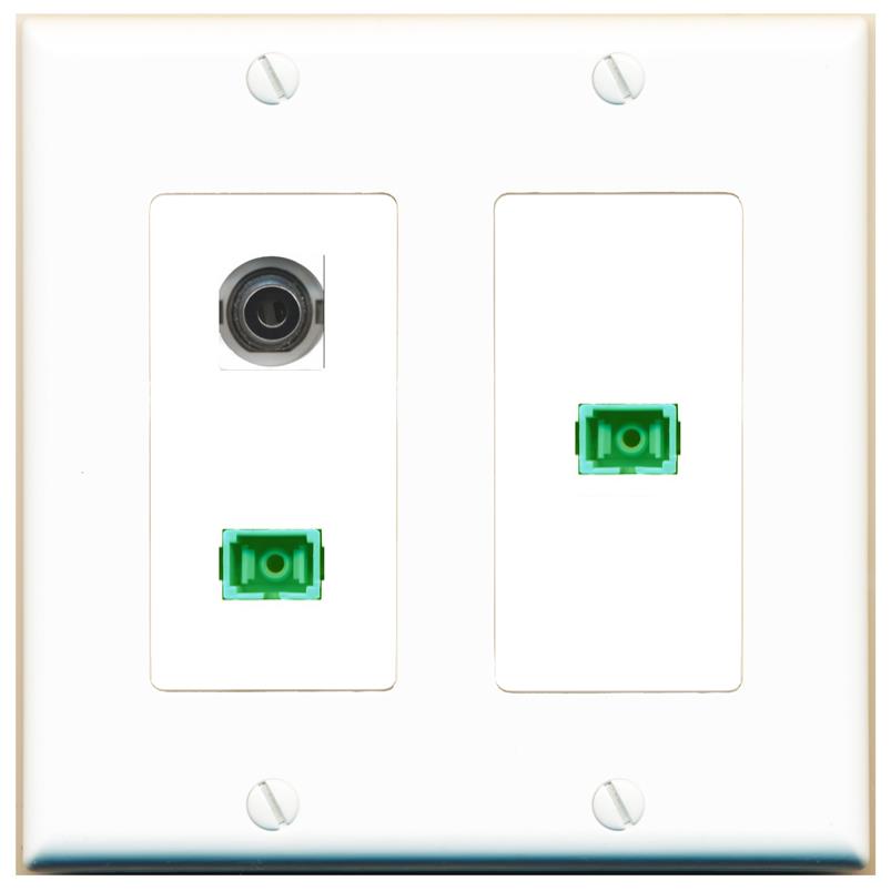 3.5mm 2 SC-APC-SX Wall Plate [White]