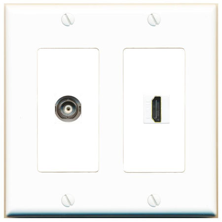BNC HDMI Wall Plate [White]