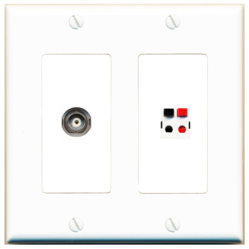 BNC SPEAKER Wall Plate [White]