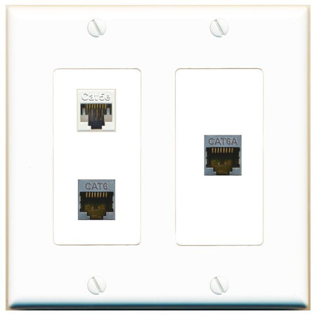 CAT5E CAT6-SHIELDED CAT6A Wall Plate [White]