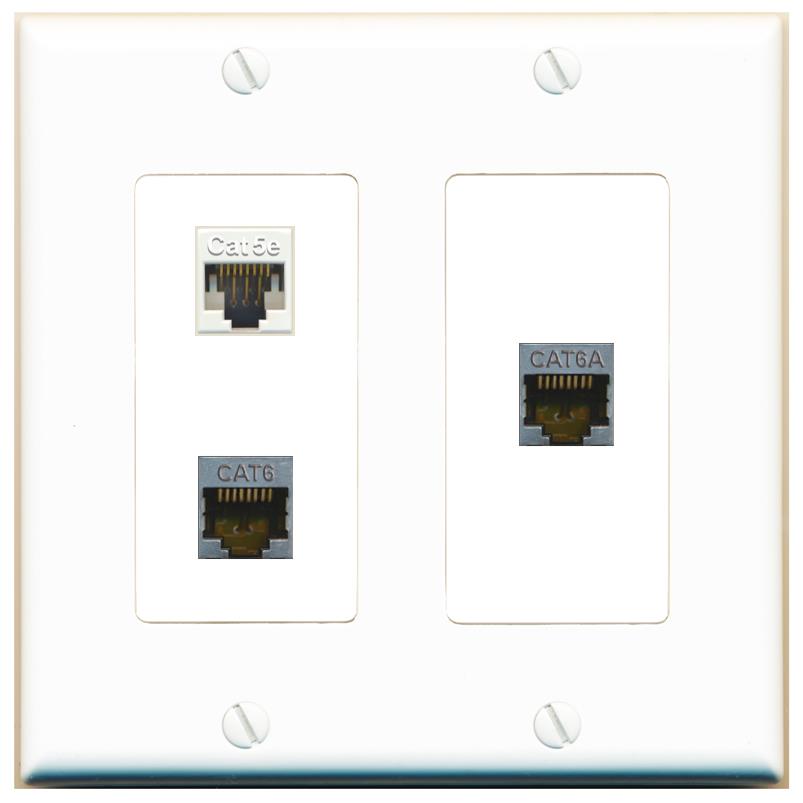 CAT5E CAT6-SHIELDED CAT6A Wall Plate [White]