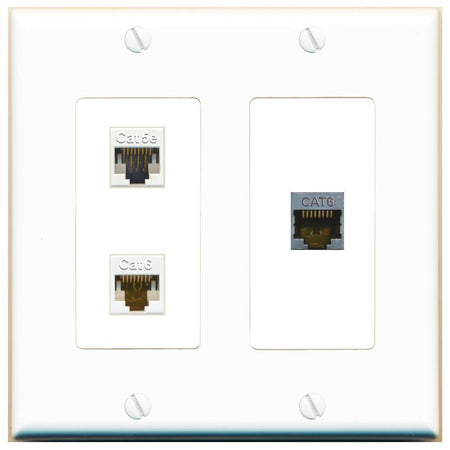CAT5E CAT6 CAT6-SHIELDED Wall Plate [White]