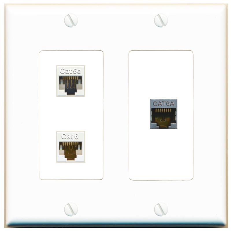 CAT5E CAT6 CAT6A Wall Plate [White]