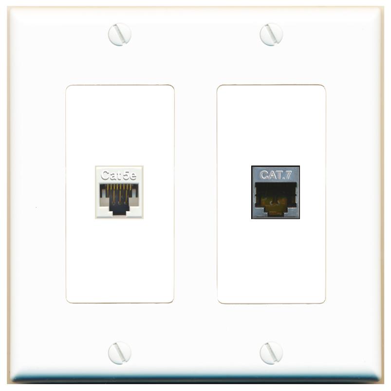 CAT5E CAT7 Wall Plate [White]