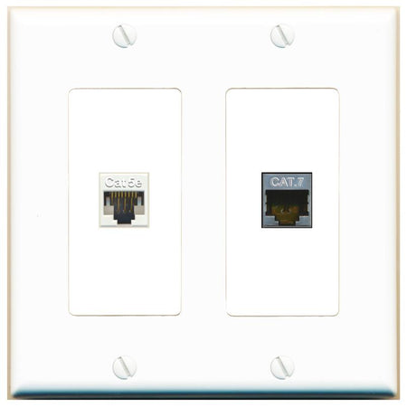 CAT5E CAT7 Wall Plate [White]