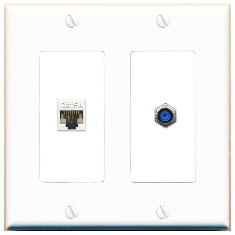 CAT5E F81 Wall Plate [White]