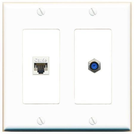 CAT5E F81 Wall Plate [White]