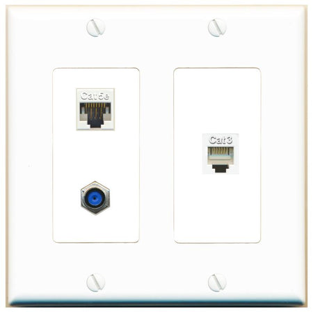 CAT5E F81 PHONE Wall Plate [White]