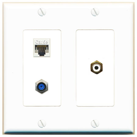 CAT5E F81 RCA-WHITE Wall Plate [White]