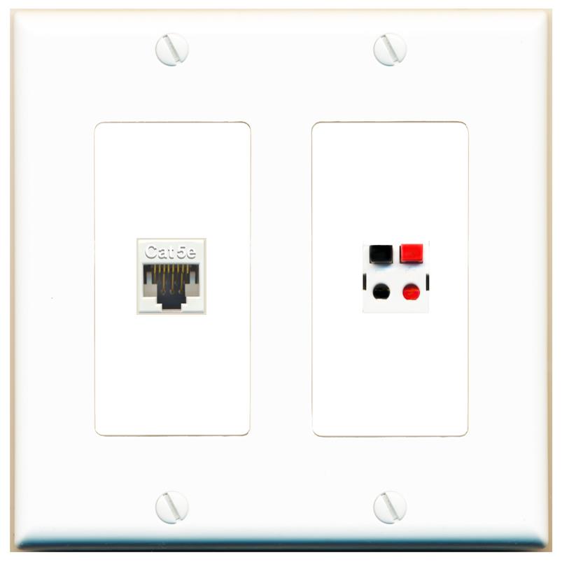 CAT5E SPEAKER Wall Plate [White]