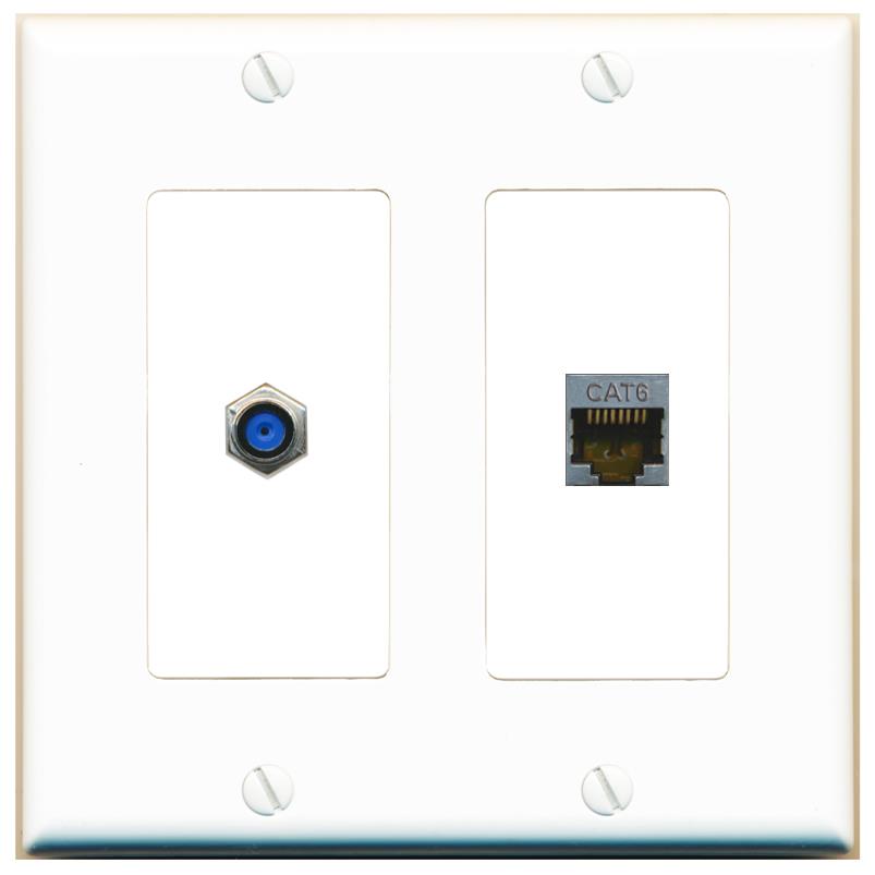 CAT6-SHIELDED F81 Wall Plate [White]
