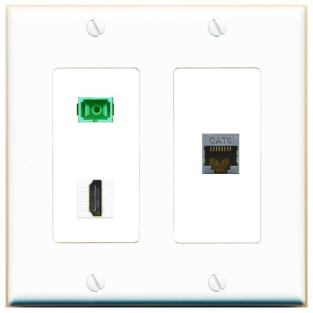 CAT6-SHIELDED HDMI SC-APC-SX Wall Plate [White]