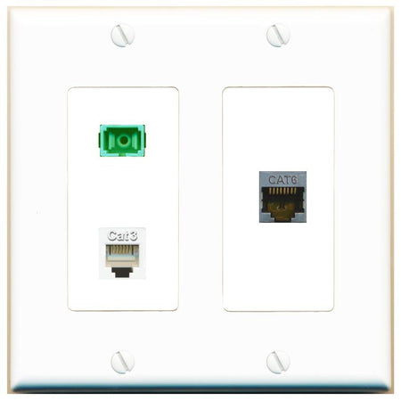CAT6-SHIELDED PHONE SC-APC-SX Wall Plate [White]