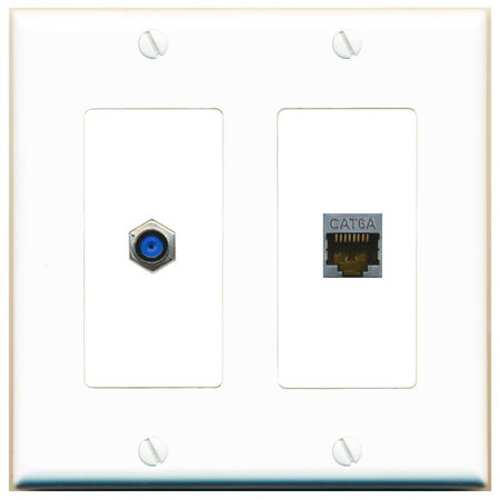 CAT6A F81 Wall Plate [White]