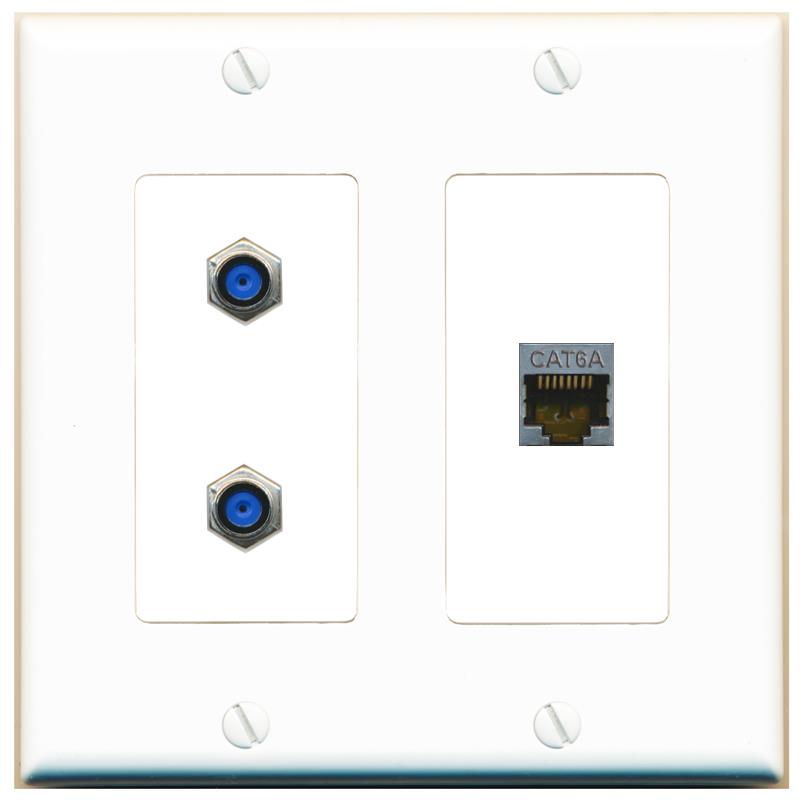 CAT6A 2 F81 Wall Plate [White]