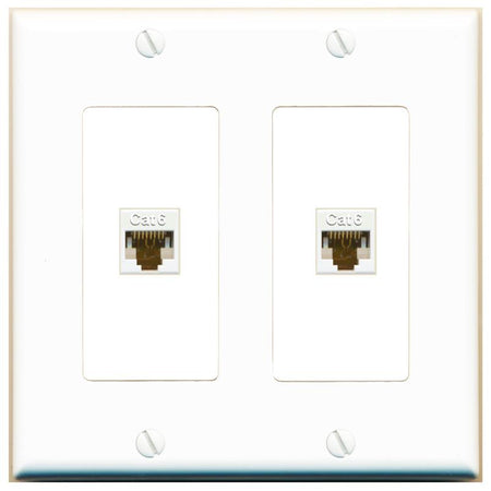 2 CAT6 Wall Plate [White]