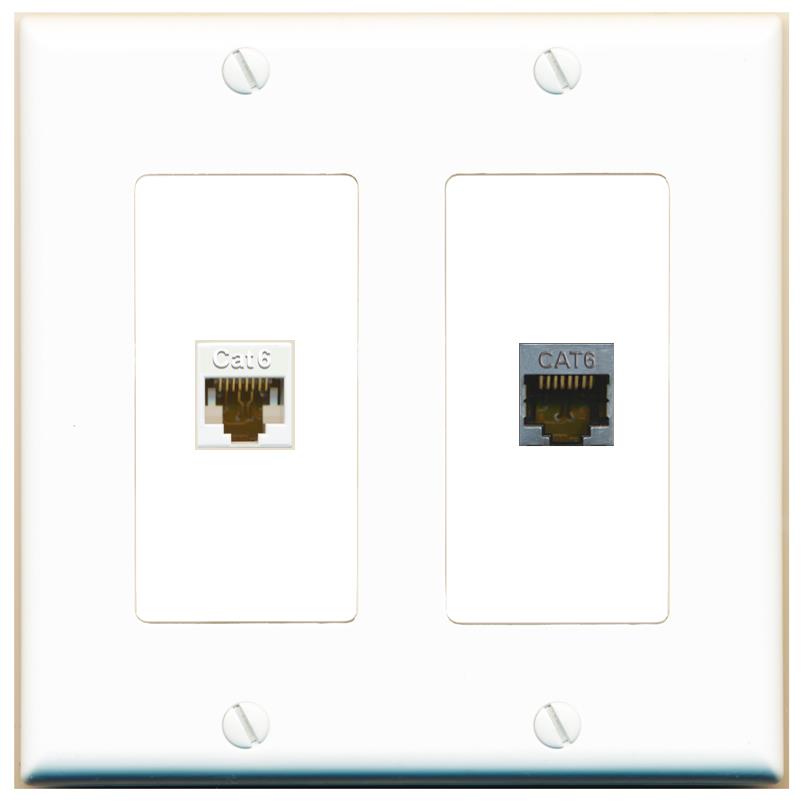 CAT6 CAT6-SHIELDED Wall Plate [White]
