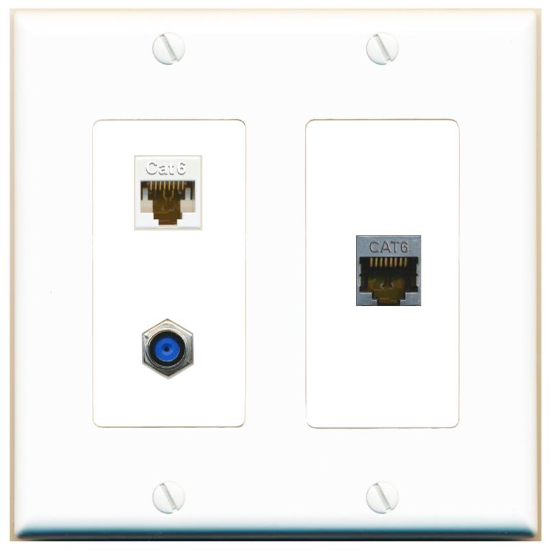 CAT6 CAT6-SHIELDED F81 Wall Plate [White]