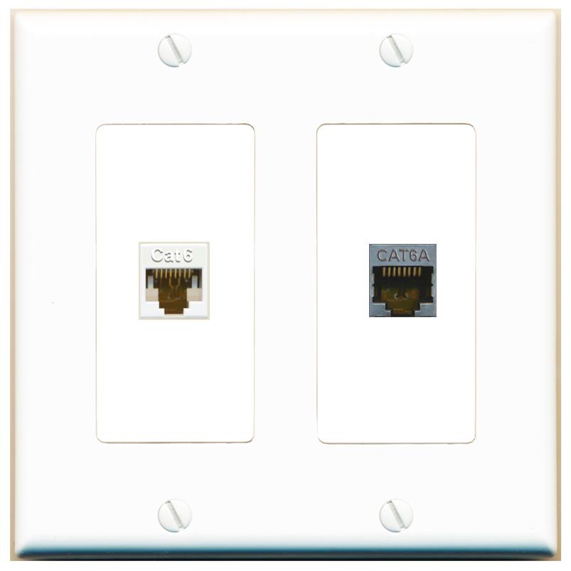 CAT6 CAT6A Wall Plate [White]