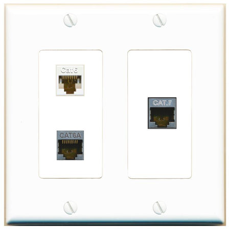 CAT6 CAT6A CAT7 Wall Plate [White]