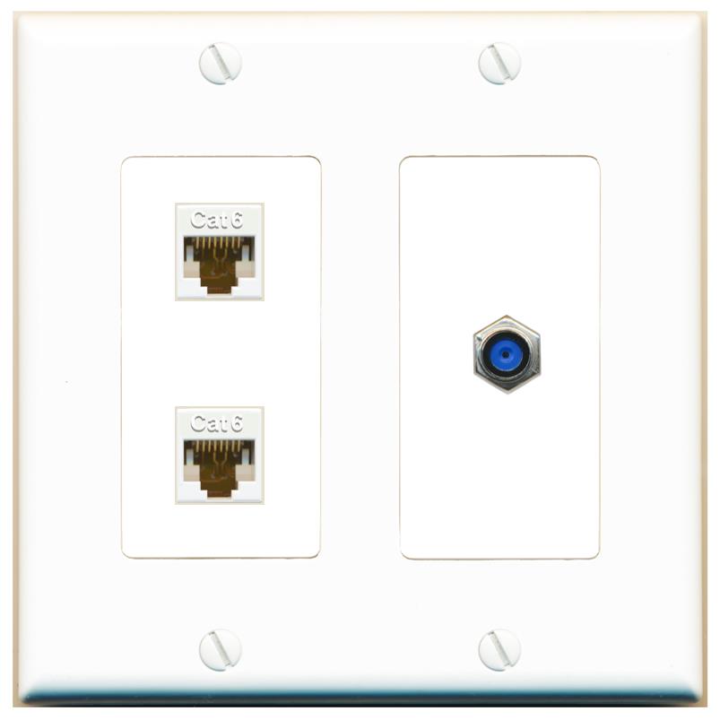 2 CAT6 F81 Wall Plate [White]