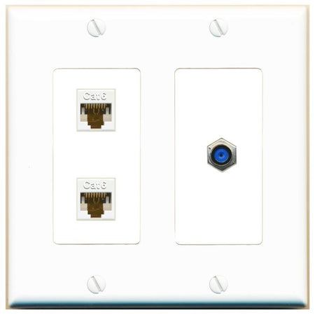 2 CAT6 F81 Wall Plate [White]