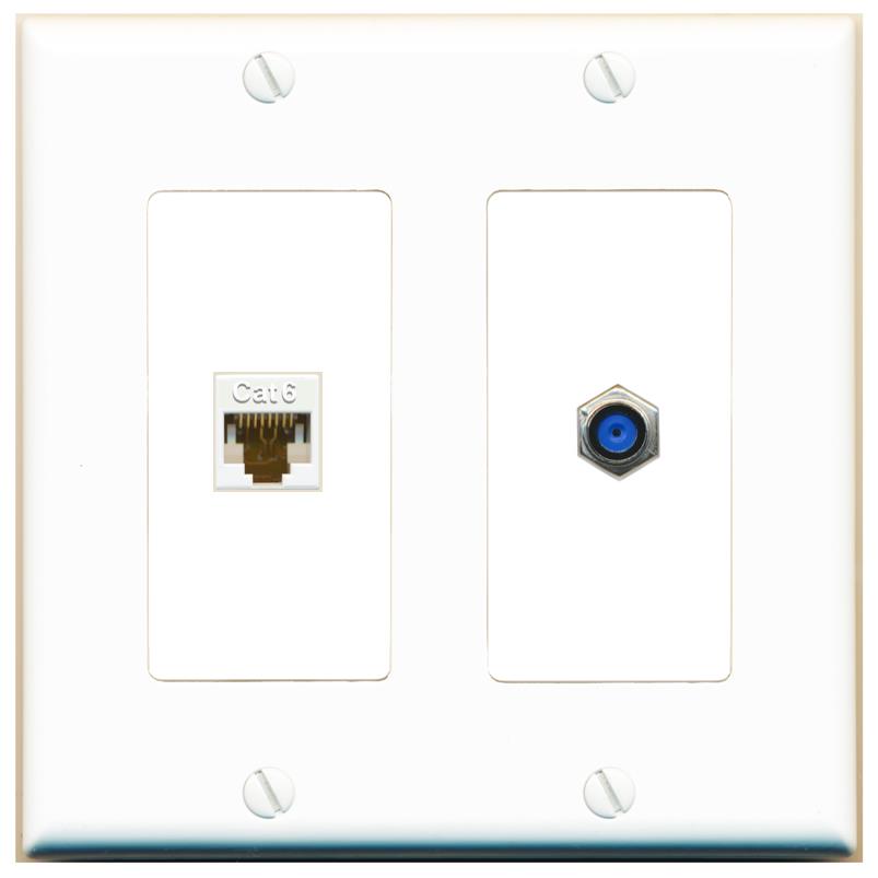 CAT6 F81 Wall Plate [White]