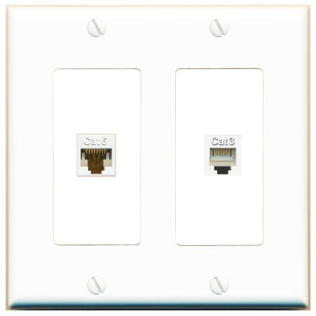 CAT6 PHONE Wall Plate [White]