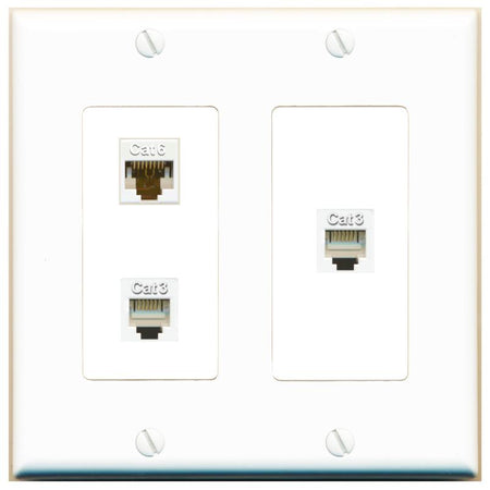 CAT6 2 PHONE Wall Plate [White]